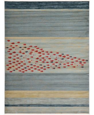 Bayshore Home Ojas Oja1 Light Blue Area Rug Collection