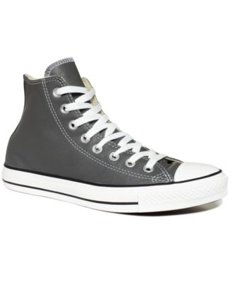 Converse - Men's Shoes, Chuck Taylor Basic Leather Hi Sneakers from Finish Line