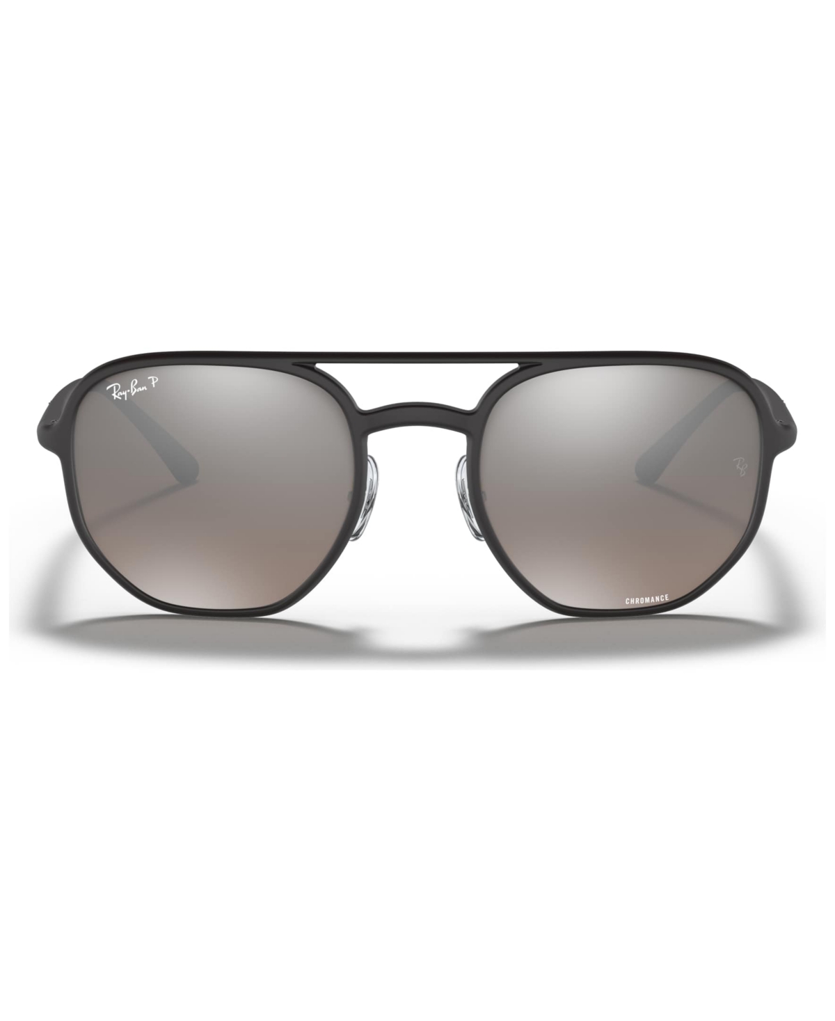 Ray Ban Polarized Sunglasses, Rb4321ch 53 In Matte Black,grey Mir Grey Gradient Polar