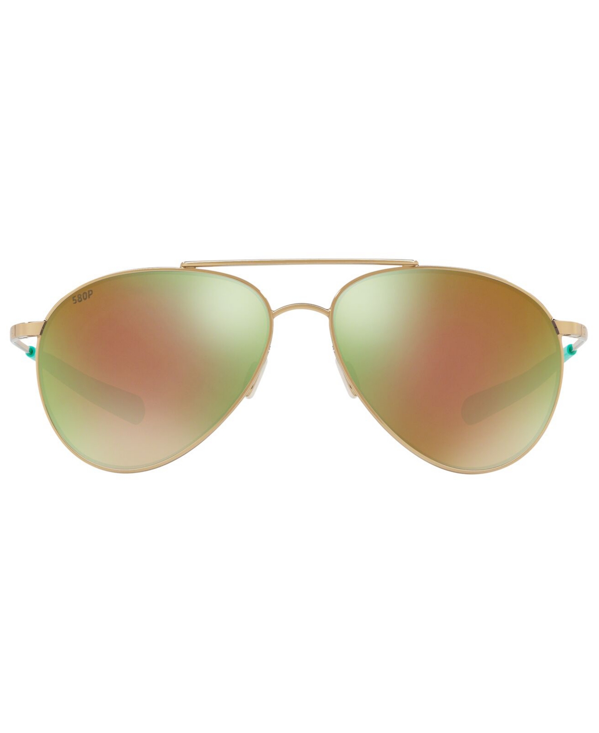 Shop Costa Del Mar Unisex Polarized Sunglasses, 6s000246 In Gold,green Mir Pol