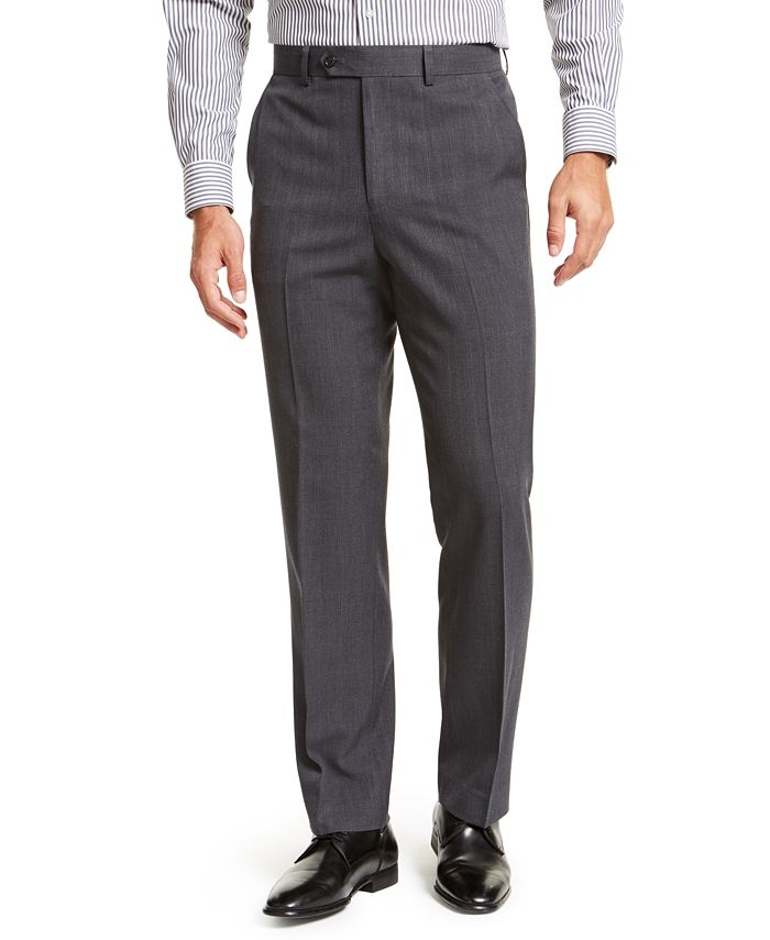 Nautica Men's Modern-Fit Bi-Stretch Dark Gray Windowpane Suit & Reviews ...