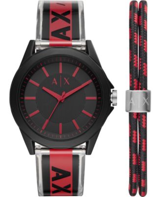 armani exchange watch red