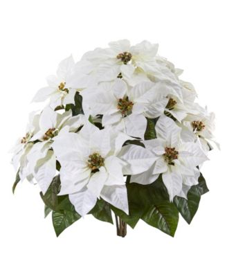 Nearly Natural - 24" Poinsettia Artificial Plant, Set of 2