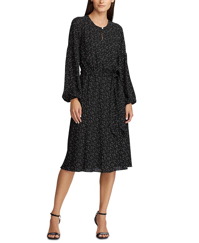 Lauren Ralph Lauren Blouson-Sleeved Maxi Dress - Macy's