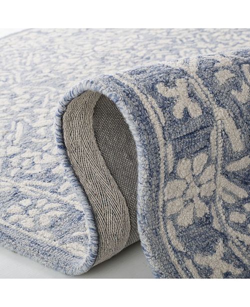 Lauren Ralph Lauren Olivier LRL6935M Blue and Ivory Area ...