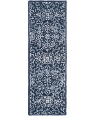 Etienne LRL6603N Navy and Ivory Area Rug Collection