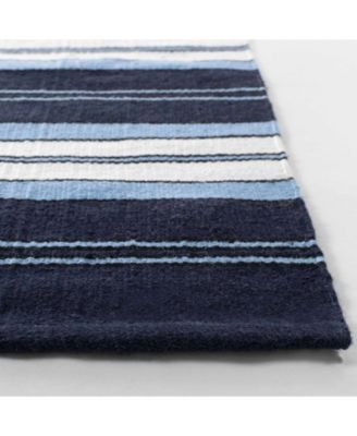  Leopold Stripe LRL2462A Navy Area Rug Collection