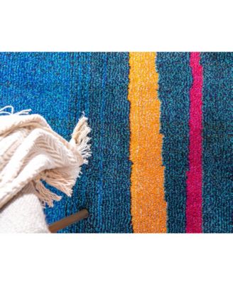 Bayshore Home Newwolf New4 Blue Area Rug Collection