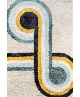 Novogratz Retro Ret-3 Blue Area Rug Collection