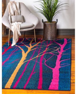 Bayshore Home Newwolf New4 Blue Area Rug Collection