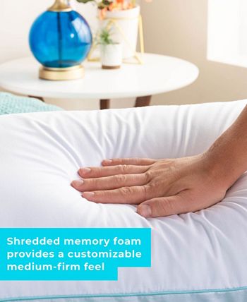 Linenspa - &nbsp;Signature Collection&nbsp;Gel Encased Shredded Memory Foam Pillow, Standard