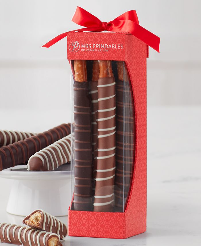 Mrs. Prindables 4Pc. Chocolate & Caramel Dipped Pretzels Macy's