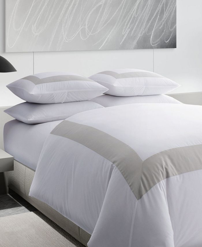 Vera Wang Sateen Band King Duvet Cover Set Macy's