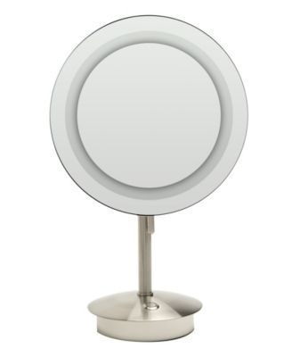 round magnifying mirror with light