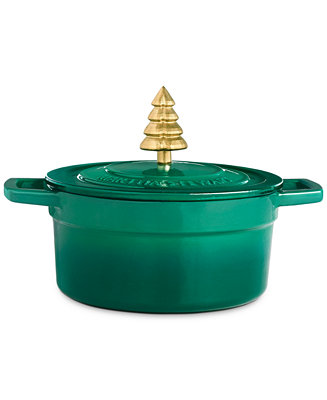 Martha Stewart Collection 2-Qt. Enameled Cast Iron Dutch Oven with Tree  Knob, Created for Macy's - Macy's