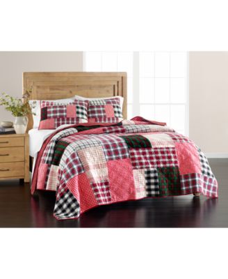 Martha Stewart Collection Holiday Patchwork Full/Queen Quilt, Created for Macy's