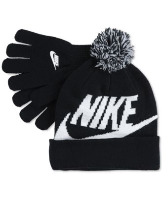 Big Boys 2-Piece Swoosh Beanie and Gloves Set