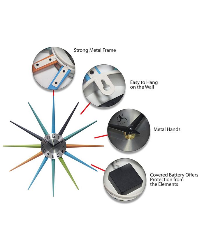 Infinity Instruments Starburst Wall Clock Macy's