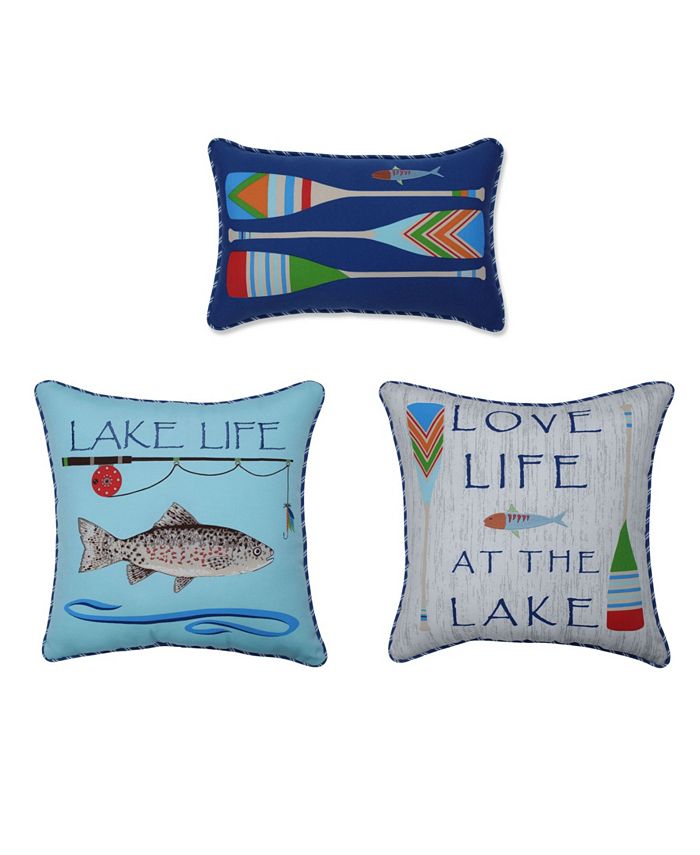 Pillow Perfect Lake Life Collection Set of 3 Macy's