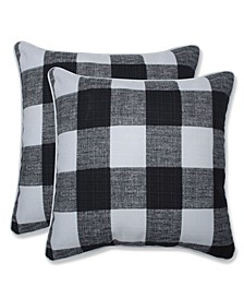 Anderson Check 16" x 16" Outdoor Decorative Pillow 2-Pack