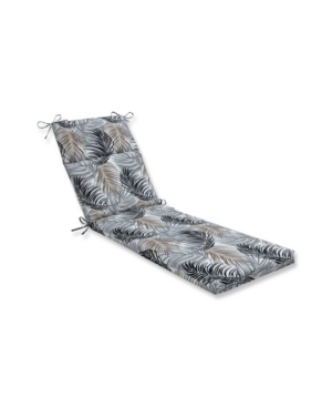 Pillow Perfect Printed Outdoor Chaise Lounge Cushion In Neutral Palm Leaves