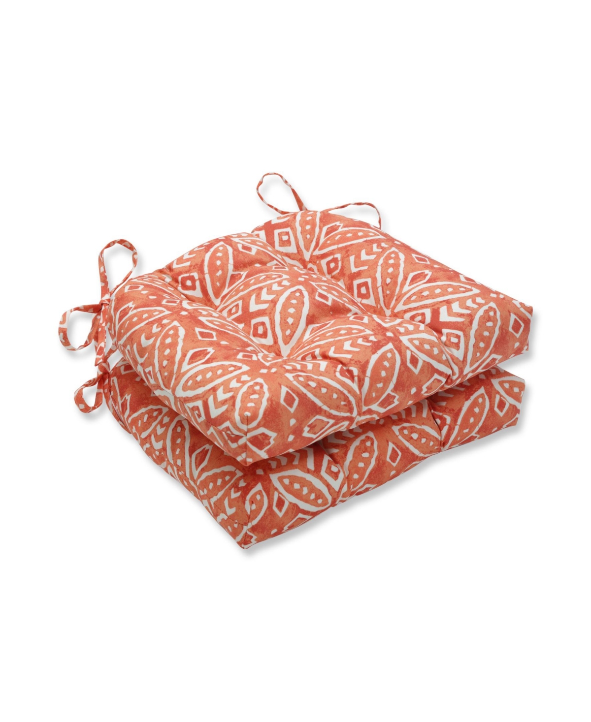 Printed 15" x 16.5" Outdoor Chair Pad Seat Cushions 2-Pack