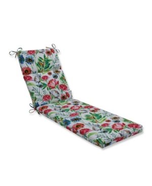 Pillow Perfect Printed Outdoor Chaise Lounge Cushion In Floral Multi