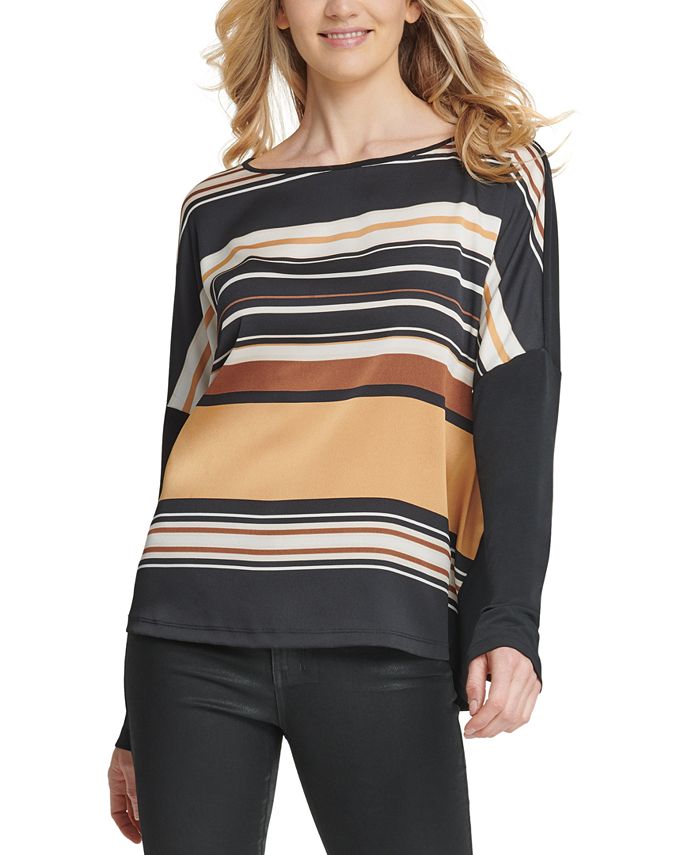 DKNY - Striped Sweater Top