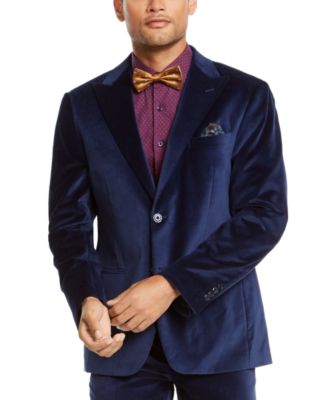 Tallia - Slim-Fit Velvet Suit Jacket Separate