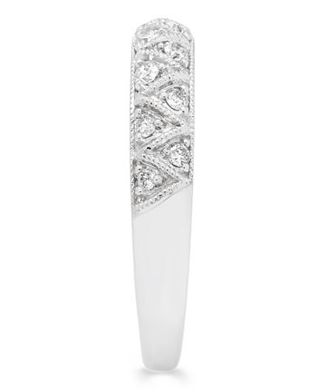 Macy's - Certified Diamond (1/4 ct. t.w.) Band in 14K White Gold