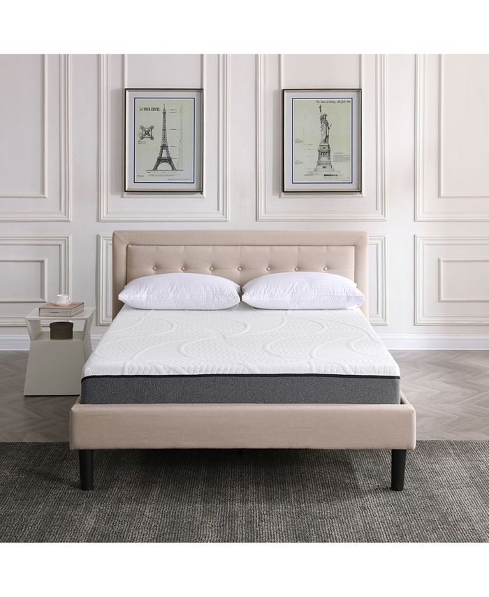 Sleep Trends Sofia 9" Plush Gel Mattress King, Mattress in a Box Macy's