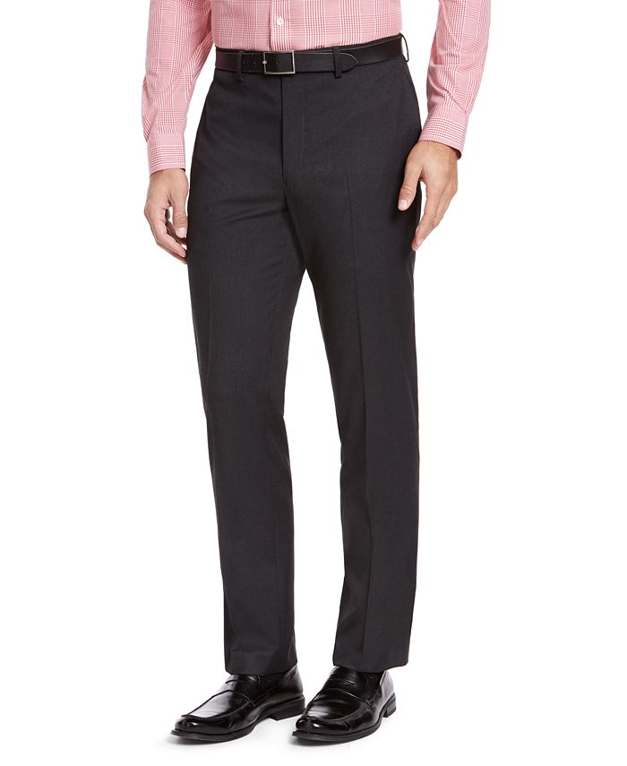 IZOD Men's Classic-Fit Charcoal Sharkskin Suit Pants - Macy's