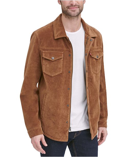 Levi's Men's Faux Suede Shirt Jacket & Reviews - Coats & Jackets - Men ...