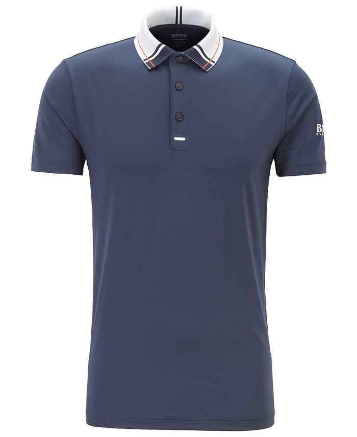 Hugo Boss BOSS Men's Slim-Fit Golf Polo Shirt - Macy's