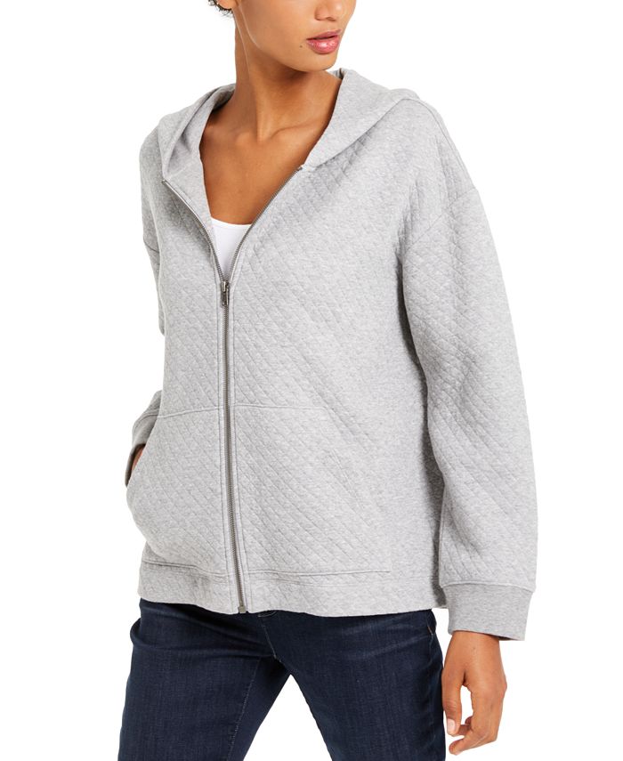 Eileen Fisher Hooded Zip-Front Top, Created for Macy's - Macy's