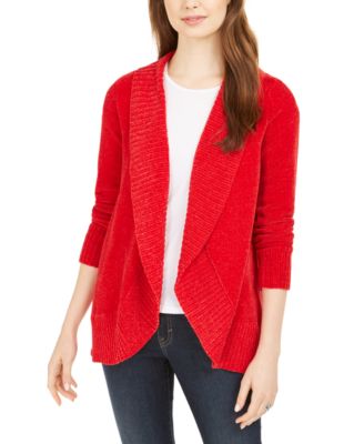 Style & Co - Knit Chenille Shawl Collar Cardigan