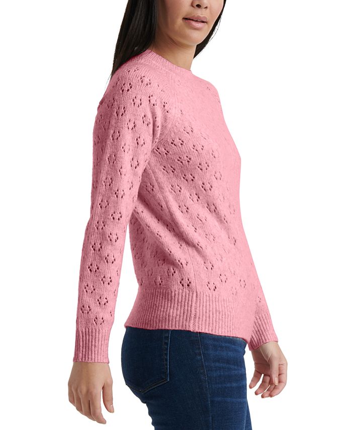 Lucky Brand Emily Pointelle Pullover Sweater - Macy's