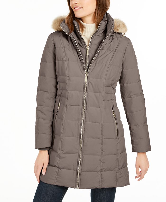 Michael Kors Hooded Faux-Fur-Trim Down Puffer Coat, Created for Macy's &  Reviews - Coats & Jackets - Women - Macy's