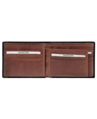 Casablanca Collection Men's RFID Secure Center Billfold with Removable Left Wing Passcase