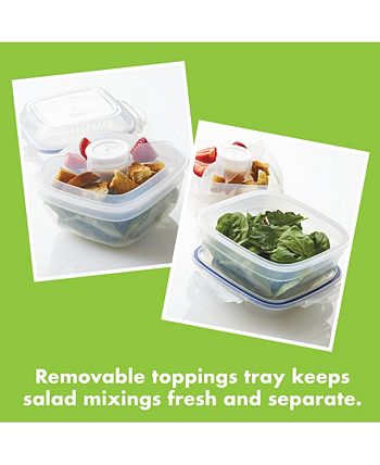 Lock & Lock Easy Essentials on The Go Meals Salad Bowl with Tray, 32oz