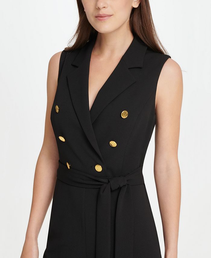 DKNY Double Breasted Jumpsuit - Macy's