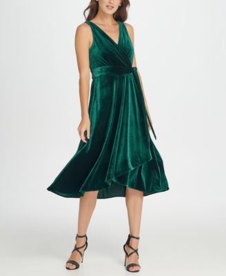 macys dkny velvet dress