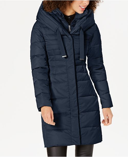 Tahari Pillow Collar Hooded Down Puffer Coat Reviews Coats Women Macy S