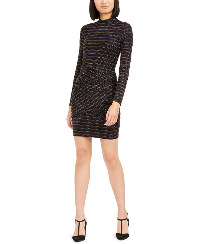 Trina Turk Golden MetallicStripe Bodycon Dress Macy's
