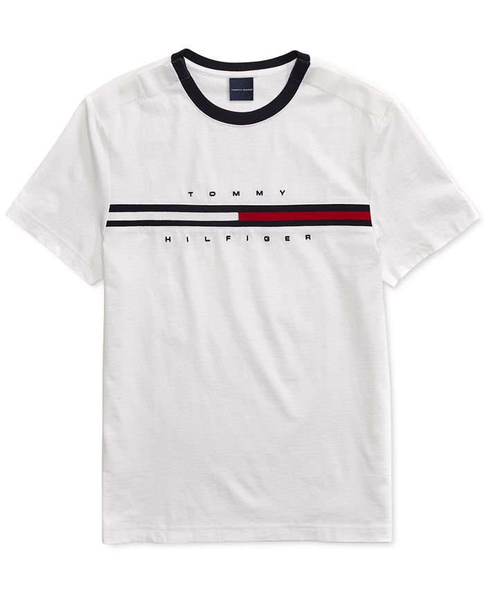 Tommy Hilfiger Men's Tino T-Shirt with Magnetic Closure at Shoulders ...