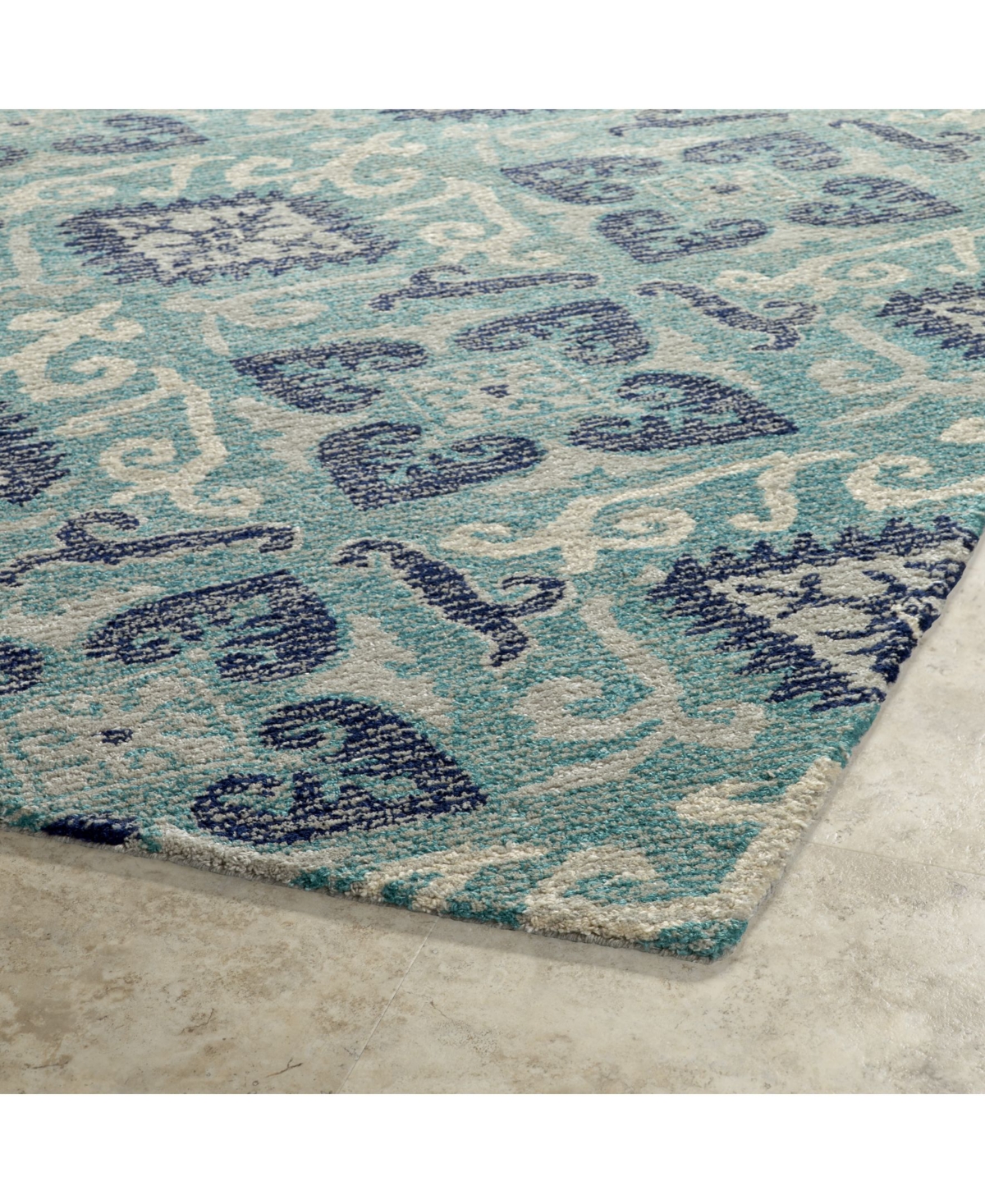 Kaleen Weathered WTR03-91Outdoor Area Rug - Teal