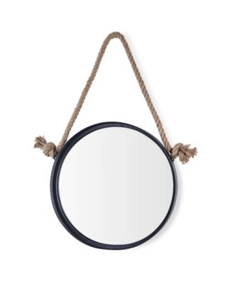 Danya B Round Accent Mirror with Hanging Rope - Macy's