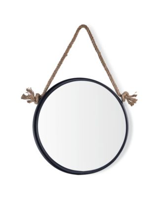 Danya B Round Accent Mirror with Hanging Rope