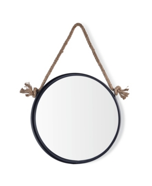 Danya B Round Accent Mirror With Hanging Rope In Black