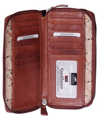 Casablanca Collection RFID Secure Double Zipper Wallet